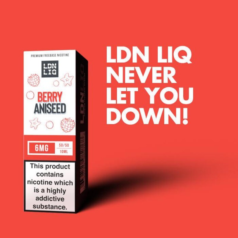 LDN LIQ Berry Aniseed | 10ml E-Liquid | Premium Starter E-liquids