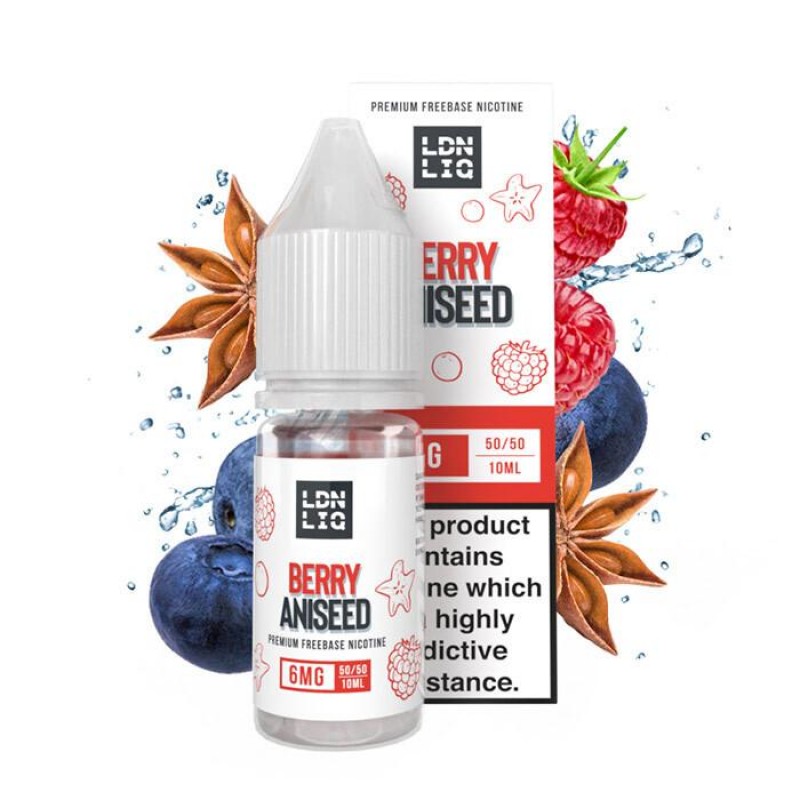 LDN LIQ Berry Aniseed | 10ml E-Liquid | Premium Starter E-liquids