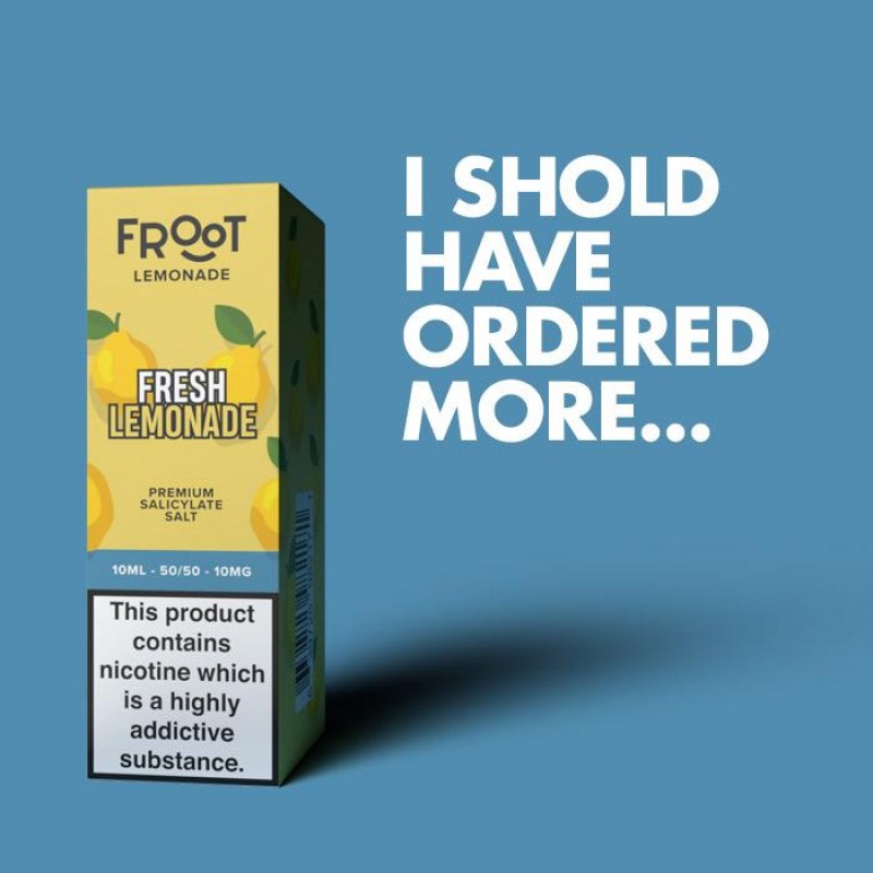 Fruut Lemonade Fresh Lemonade | 10ml Nicotine Salt E-Liquid