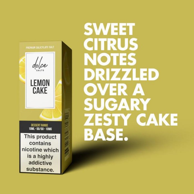 Dolce Salts Lemon Cake - 10ml Nic Salt E-Liquid