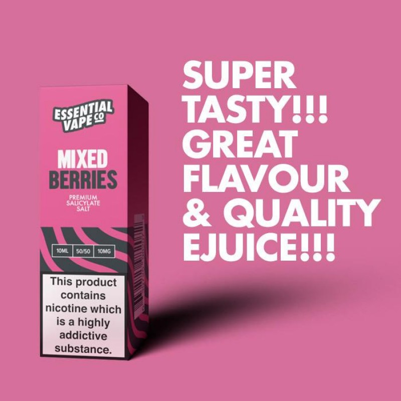 Essential Vape Co Mixed Berries | 10ml Nic Salt E-Liquids