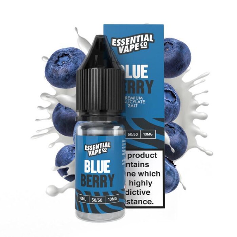 Essential Vape Co Blueberry | 10ml Nic Salt E-Liqu...