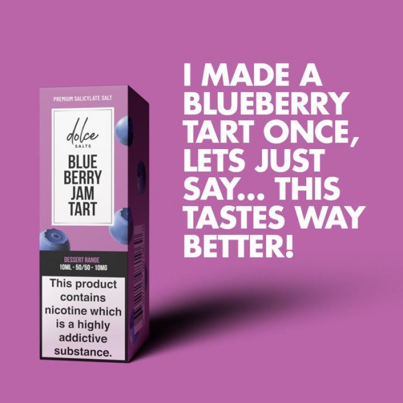 Dolce Salts Blueberry Jam Tart - 10ml Nic Salt E-Liquid