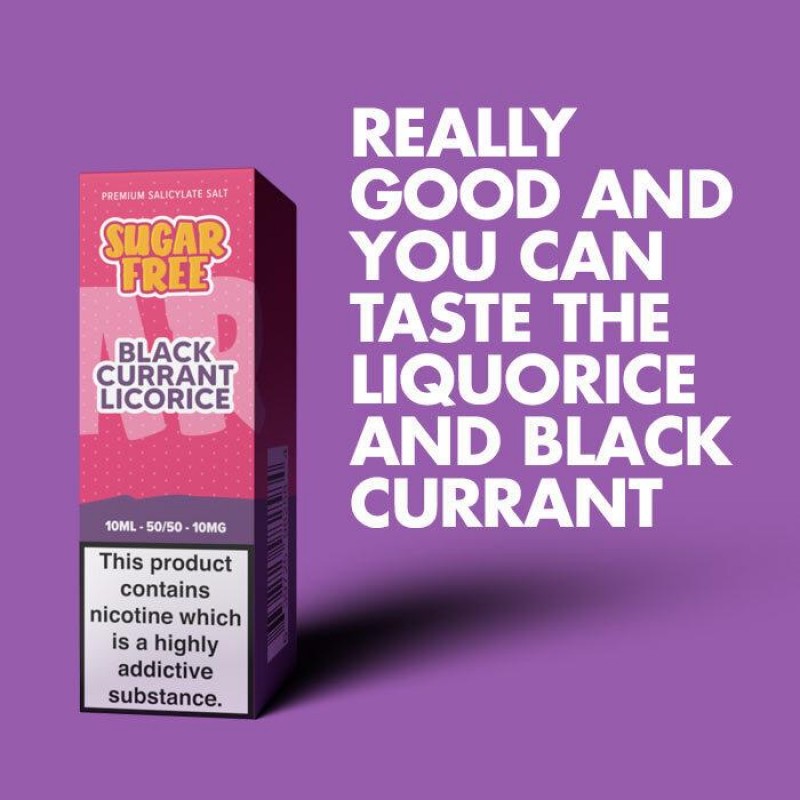 Sugar Free Blackcurrant Licorice | 10ml Nic Salt E-Liquid