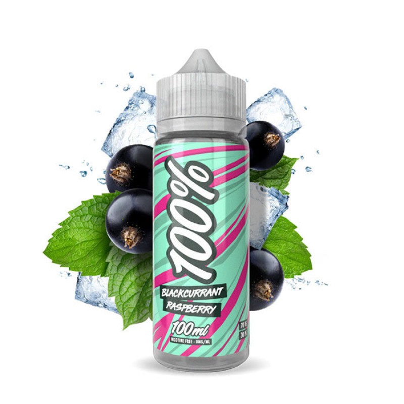 100% Blackcurrant Raspberry - 100ml Short Fill E-Liquid