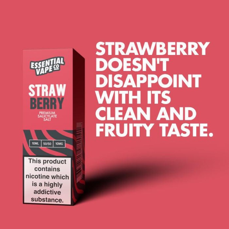 Essential Vape Co Strawberry | 10ml Nic Salt E-Liquid