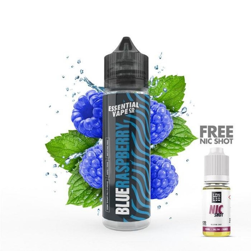 Essential Vape Co Blue Raspberry 50ml Short Fill