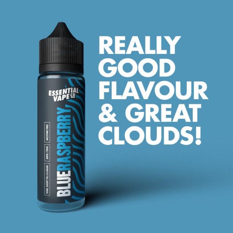 Essential Vape Co Blue Raspberry 50ml Short Fill