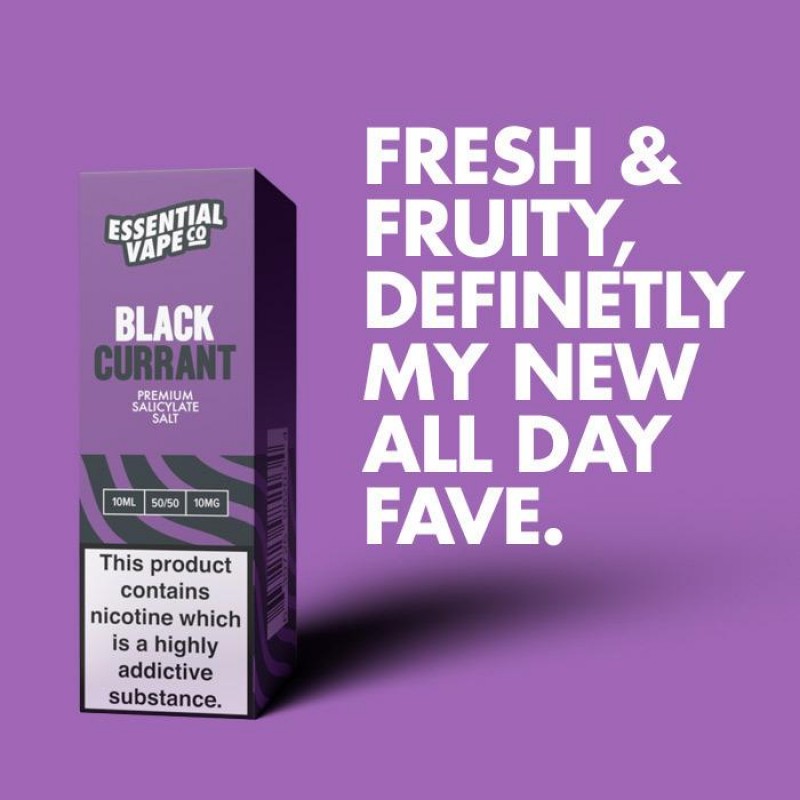 Essential Vape Co Blackcurrant | 10ml Nic Salt E Juice