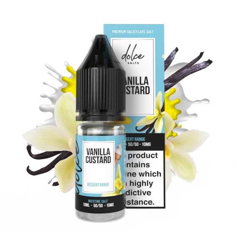 Dolce Salts Vanilla Custard - 10ml Nic Salt E-Liqu...