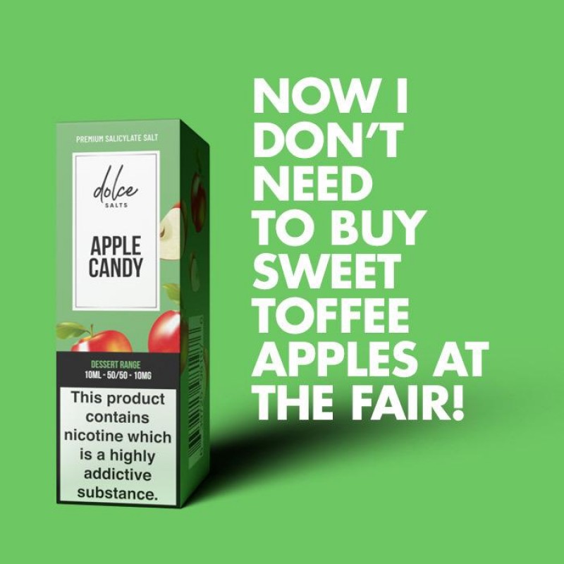 Dolce Salts Apple Candy - 10ml Nic Salt E-Liquid