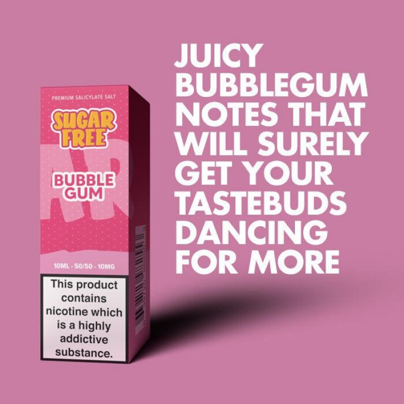 Sugar Free Bubblegum | 10ml Nicotine Salt E-Liquid