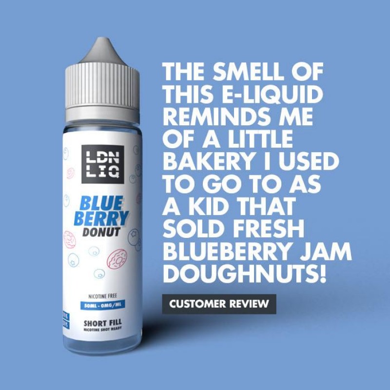 LDN LIQ Blueberry Donut 50ml Short Fill E-Liquid