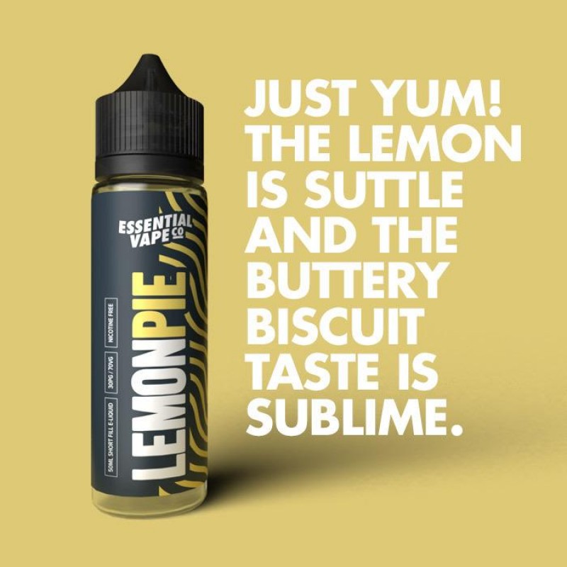 Essential Vape Co Lemon Pie 50ml Short Fill E-Liquid